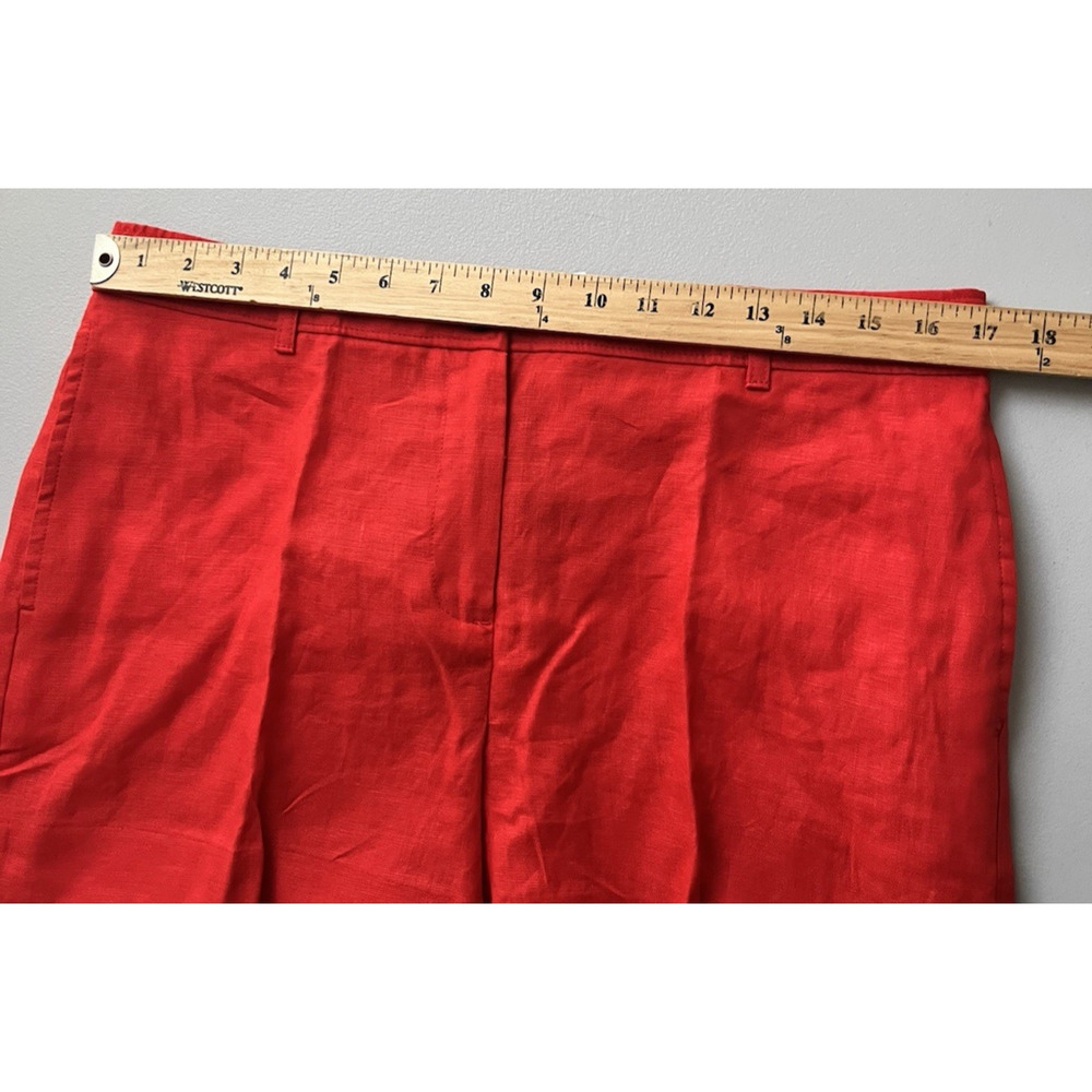 J Crew 3" Harbor Short in Linen Womens Large Red Arroyo Shorts - Picture 4 of 8